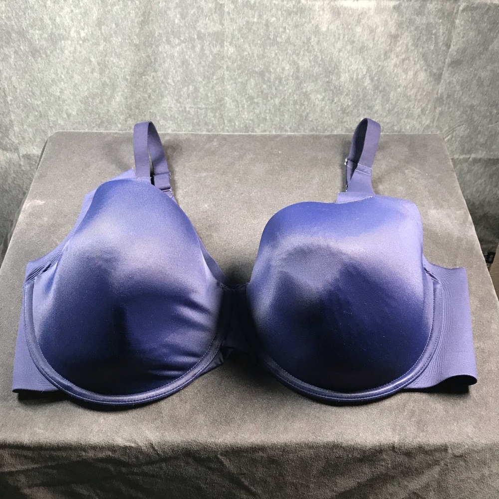 Cacique Lightly Lined Balconette Navy Blue 40G Bra Flaws